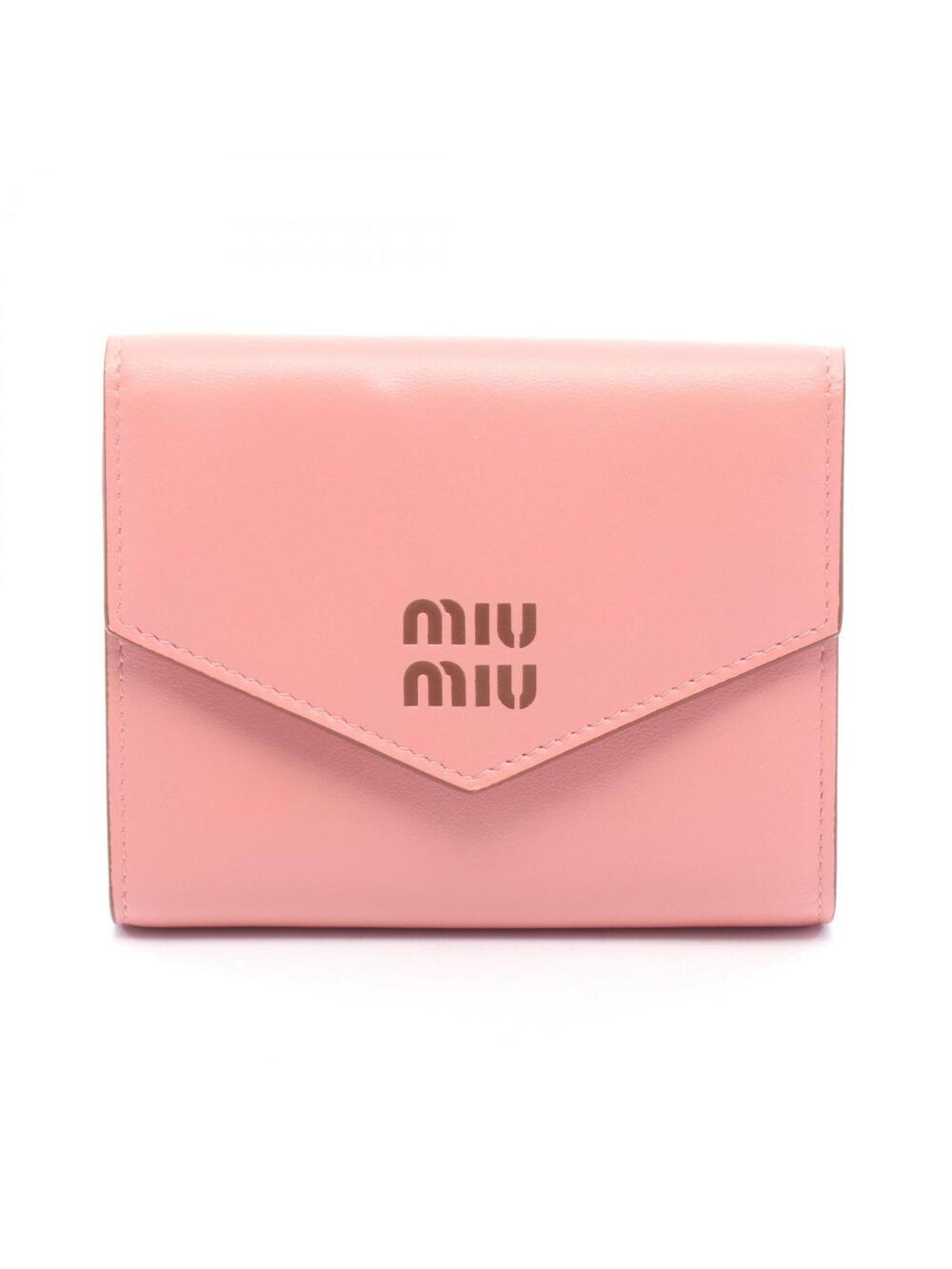Miu Softy Logo Tri-Fold Wallet #358143M66B